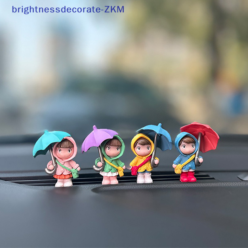 [Brightdecorate] ฟิกเกอร์กระจกมองหลังอัตโนมัติ รูปร่มน่ารัก เครื่องประดับ สําหรับตกแต่งภายในรถยนต์ [TH]