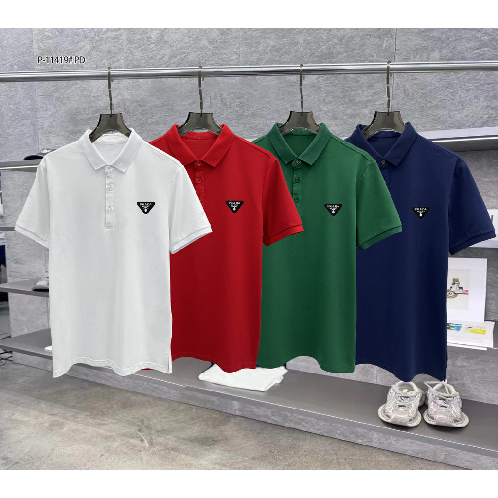P-11419 ใหม่ เสื้อโปโล แขนสั้น คอปก ทรงสลิมฟิต แฟชั่นฤดูร้อน สําหรับผู้ชาย
