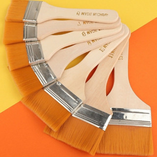 🆕 แปรงทาสี แปรงระบายสี พู่กัน ทาสี วาดรูป 12 เบอร์ ด้ามไม้ ข…