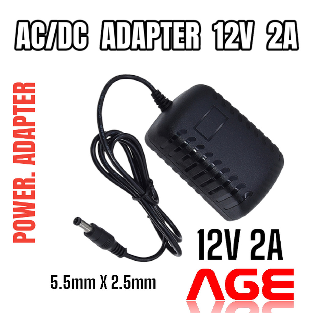 AC/DC Adapter 12V 2A Jack 5.5X2.5mm,Model1220