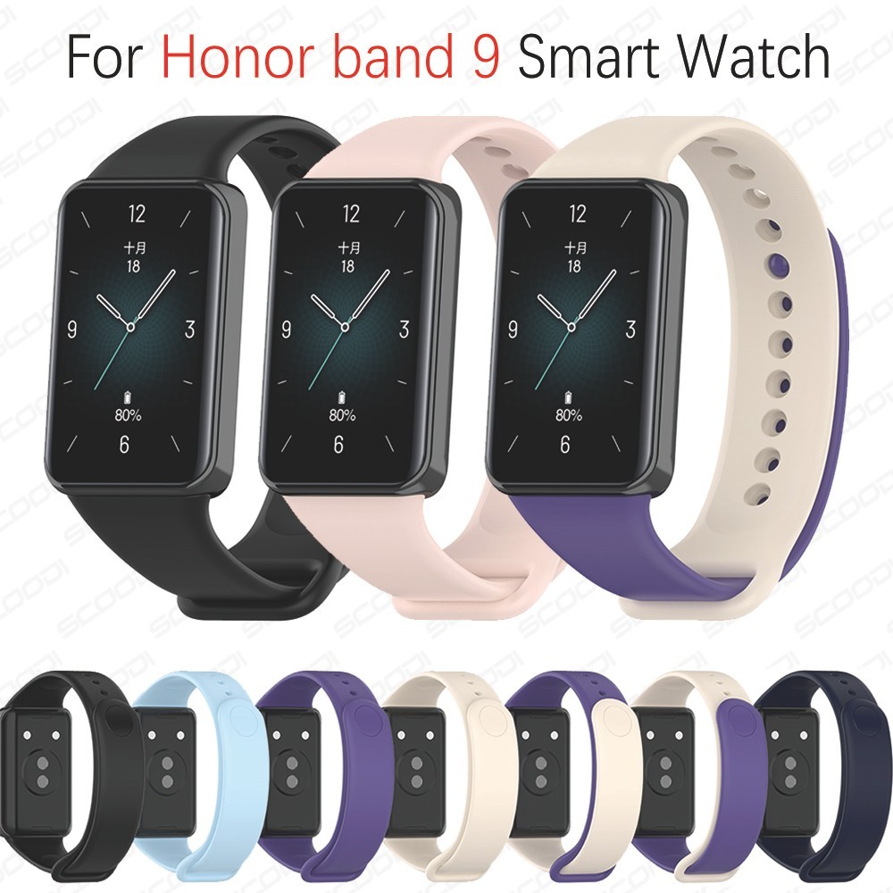 สายนาฬิกาข้อมือซิลิโคน อุปกรณ์เสริม สําหรับ Honor Band 9 SmartWatch Honor Band 9