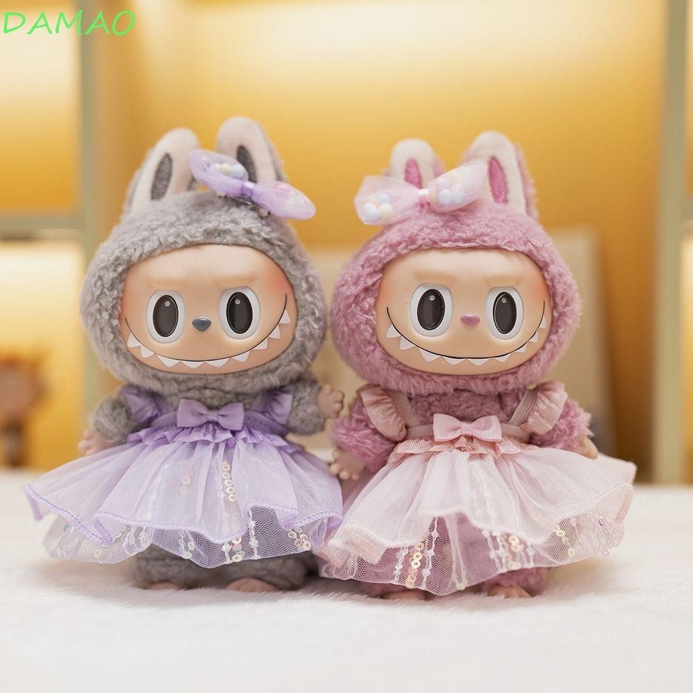 Damao ชุดเสื้อผ้าตุ๊กตา Labubu ผ้าฝ้าย 17 ซม. 1 ชุด
