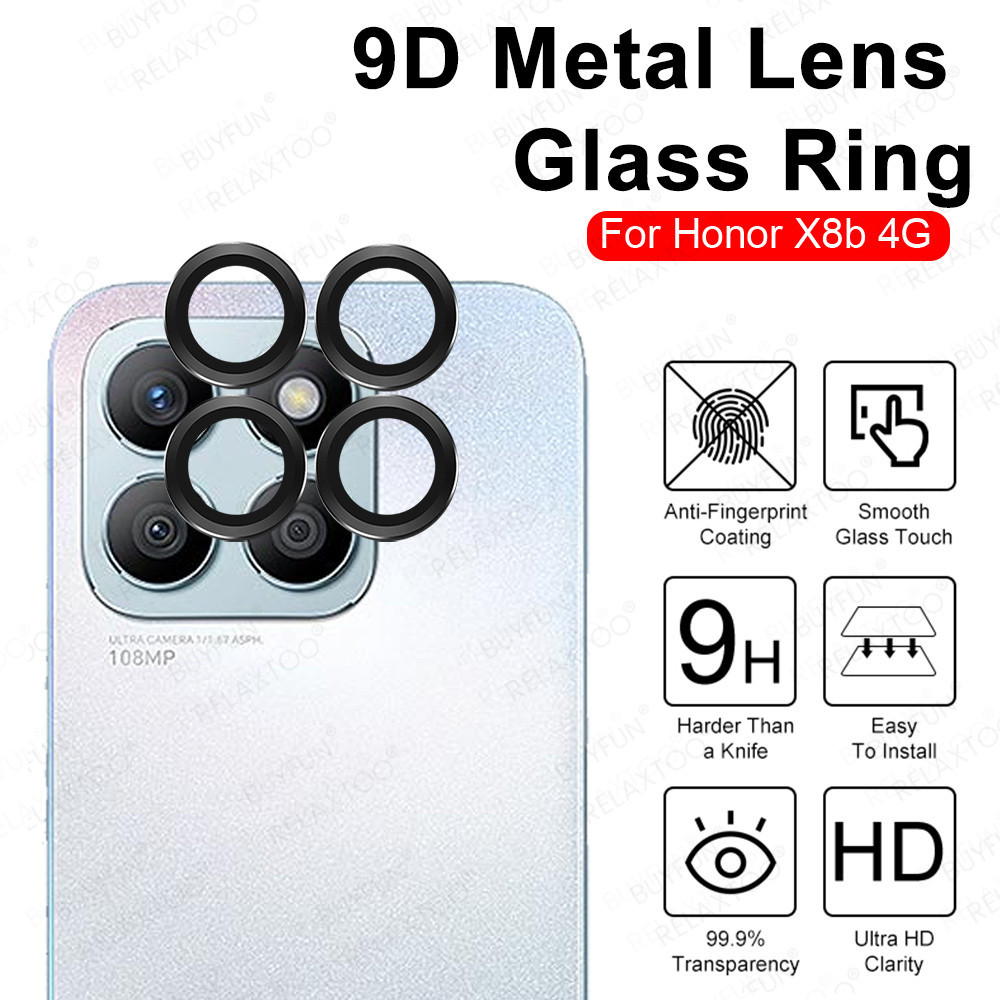 ฟิล์มกระจกนิรภัยกันรอยเลนส์กล้อง ด้านหลัง อะลูมิเนียมอัลลอย สําหรับ Honor X8b X8 B X 8b X8b
