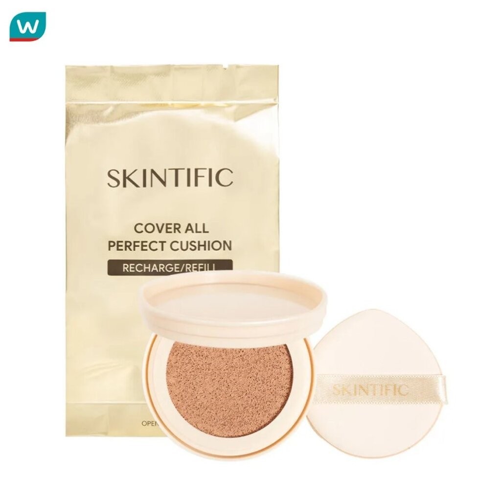 Skintific สกินทิฟิค โคฟเวอร์ ออล์ เพอร์เฟค คุชชั่น รีฟิล SPF 35 PA++++ 01 วานิลลา (สำหรับผิวขาว