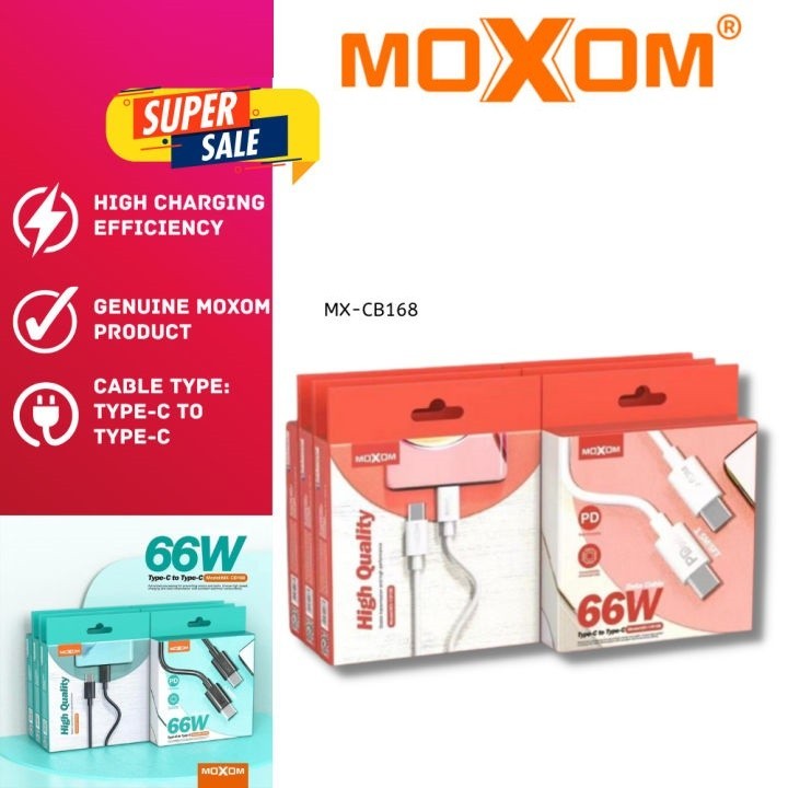 สาย MOXOM MX-CB168 / 1.5M / TYPE C - TYPE C / FAST CHARGING