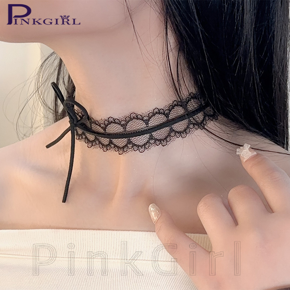 สร ้ อยคอเค ้ นคอลูกไม ้ สีดํา - Fashion, Sweet, Y2K - โซ ่ กระดูกไหปลาร ้ าแบบปรับได ้ - ของขวัญสํา