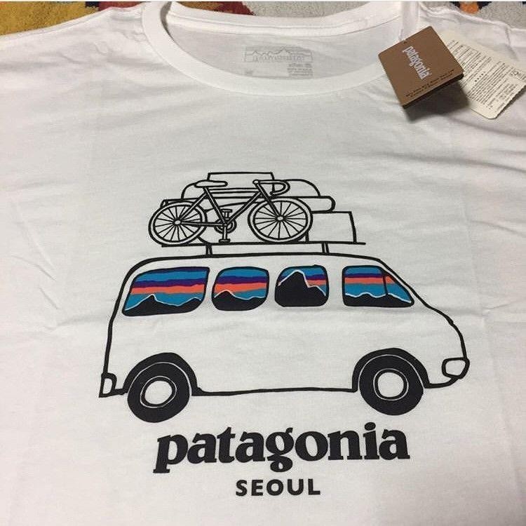 2024 เสื้อยืดแขนสั้น พิมพ์ลายรถบัส Patagonia แฟชั่นฤดูร้อน สําหรับผู้ชาย และผู้หญิง