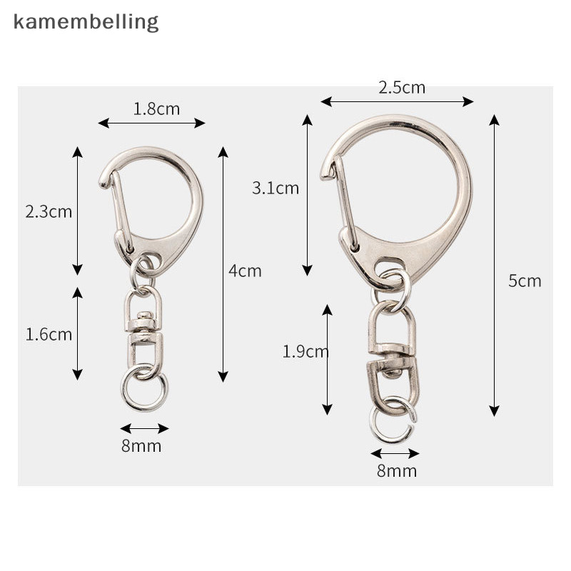 Kamembelling Size ✺ C Buckle,8 Figure-of-eight Swivel Buckle, Chain Chain, Zinc Alloy, Diy พวงกุญแจอะคริลิค, Accessories, D Buckle EN
