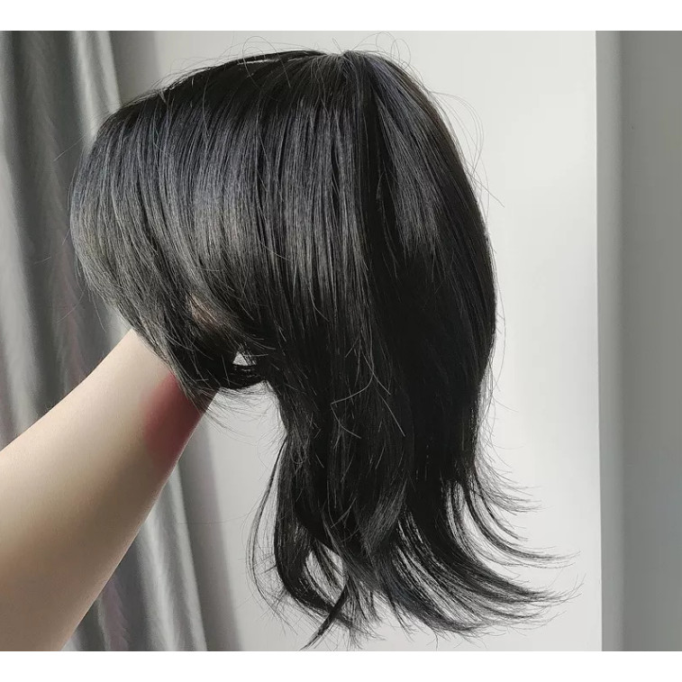 ผมปลอมวิกผมหางหมาป่าผมสั้นสำหรับผู้ชายและผู้หญิงเย็น super A mullet ประเภทผมอายุลดระดับกระดูกไหปลาร้าเต็มหมว