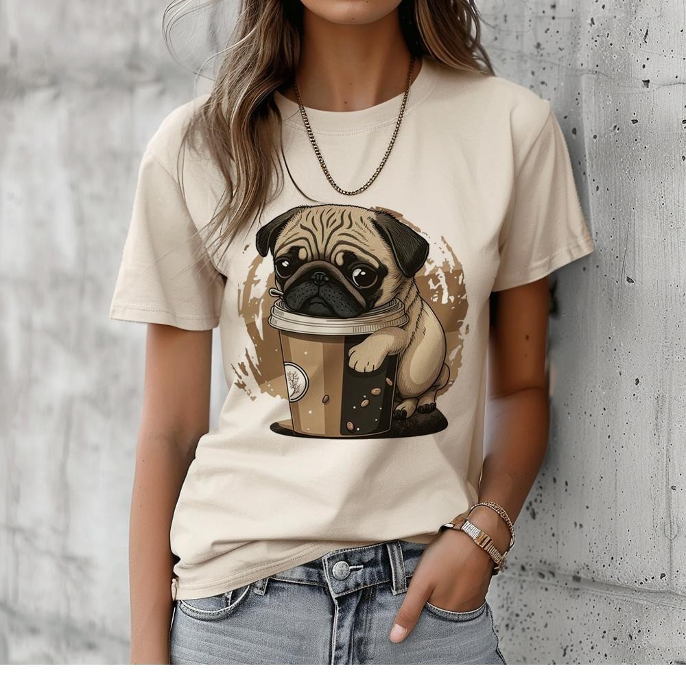 Pug Dog fairycore crop top ผู ้ หญิง kawai น ่ ารัก fairycore tee