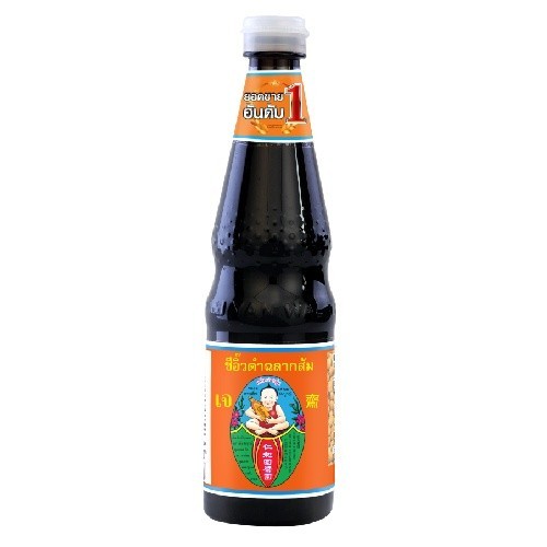 ตรา เด็กสมบูรณ์ ซีอิ๊วดำ ฉลากส้ม 940 มล. / Healthy Boy Brand Black Soy Sauce 940m