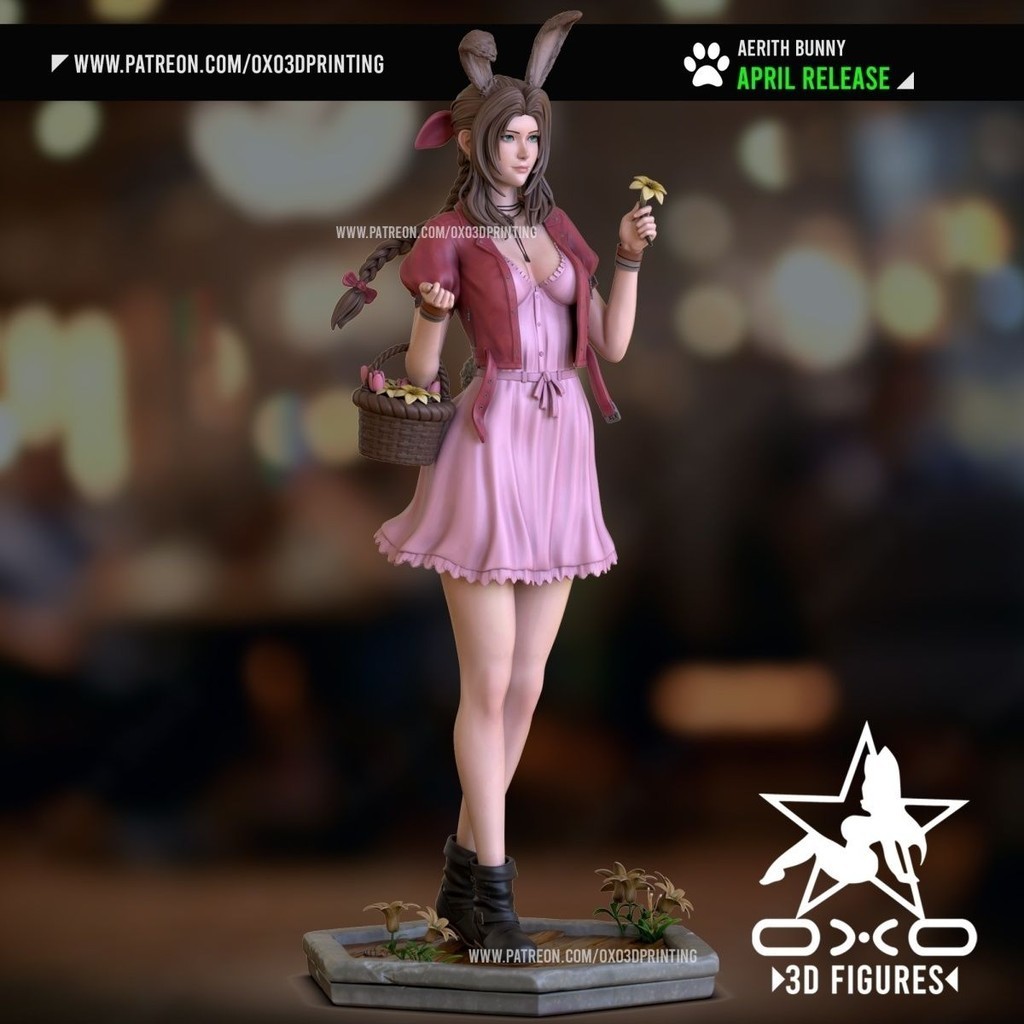 1/10 Alice gk White Model 3d Printing Final Fantasy Alice Bunny Girl Figure Model Limited Edition สไตล ์ ใหม ่ LLZN