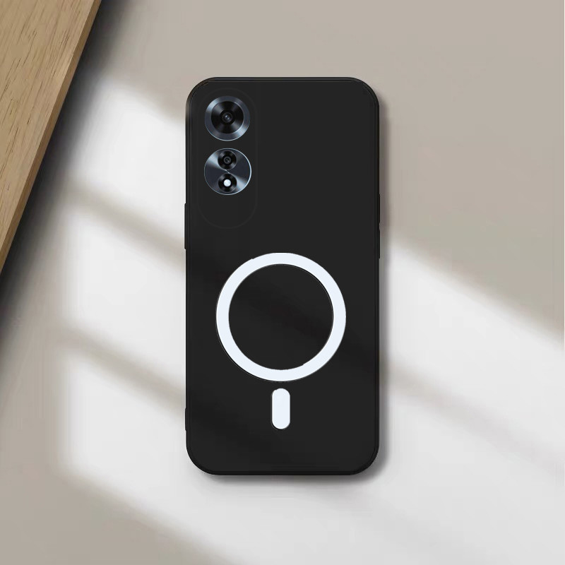Oppo A60 CPH2631 เคสแฟชั่น TPU ซิลิโคนอ่อนนุ่มแม่เหล็กฝาครอบชาร์จไร้สายเคสป้องกันเต็มรูปแบบ