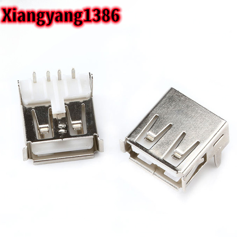 10PCS USB 2.0 4Pin A ประเภทตัวเชื่อมต่อซ็อกเก็ตหญิง G54 2 ฟุต 90 องศาการส่งข้อมูลการชาร์จ