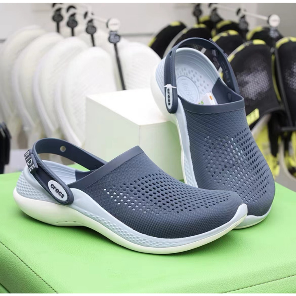CROCS LITERIDE 360 Clog รองเท้าแตะผู้ชายรองเท้าแตะพักผ่อนของผู้หญิง Breathable ลื่นน้ําหนักเบารองเท้าชายหาด