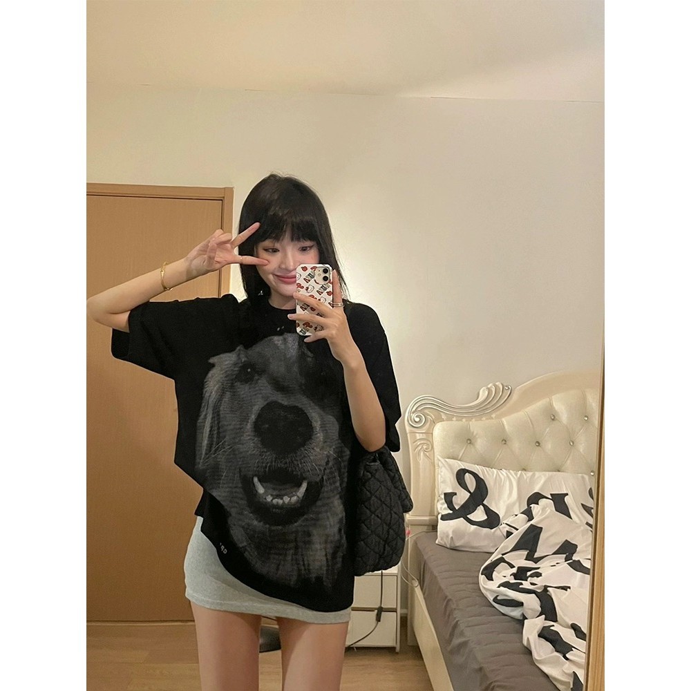 เสื้อยืดพิมพ์ลาย Oversize ใส่ได้ทั้งชายและหญิง ราคาถูกมาก