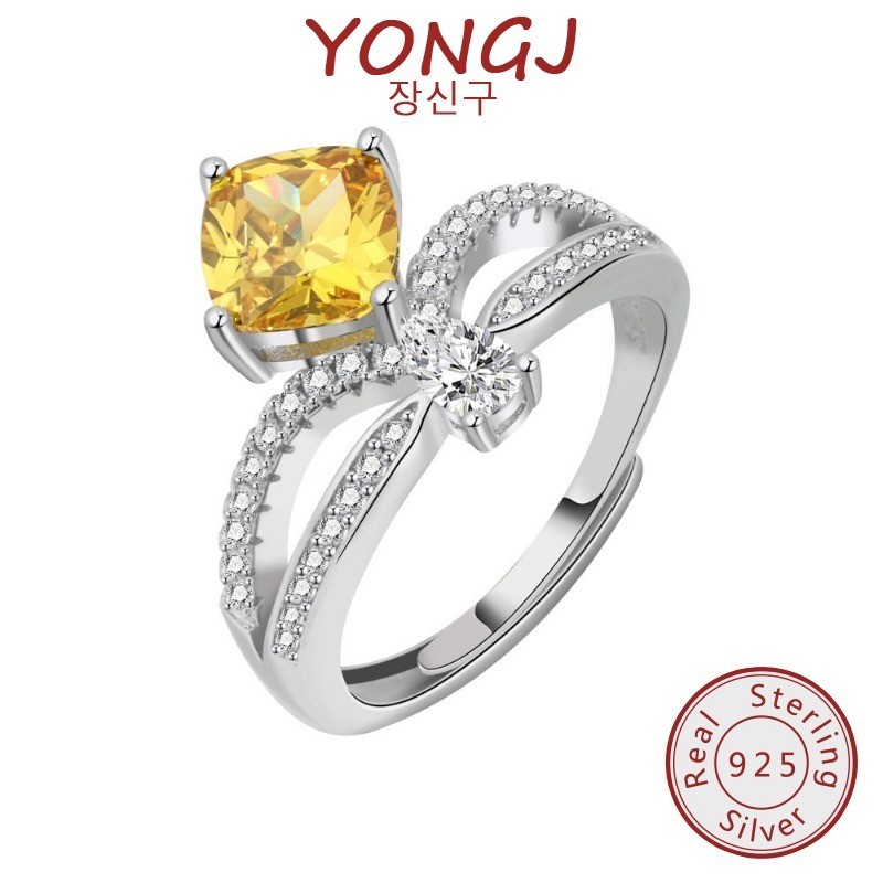 925 Silver Micro Rhinestone Moissanite Crown แหวนผู้หญิง