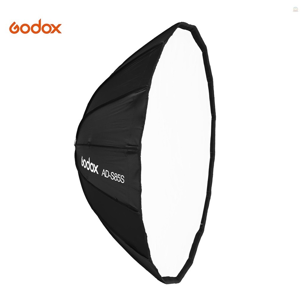 Godox AD-S85S 85 ซม./33.5in แบบพกพา Deep Parabolic Softbox ร่ม Godox Mount การติดตั้ง Silver Reflect
