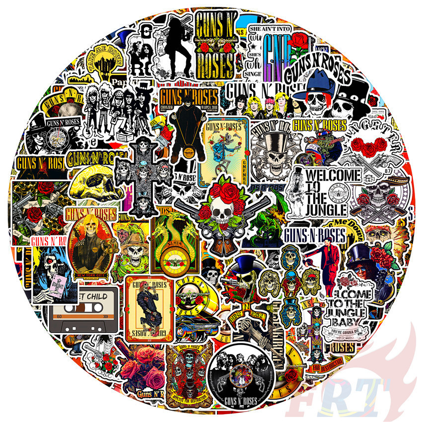 100ชิ้น/เซ็ต ❤ วงร็อค . สติ๊กเกอร์คู่มือไดอารี่ Guns N Roses Q-2 Mini ❤ Diy แฟชั่นสมุดภาพอัลบั้มตกแต