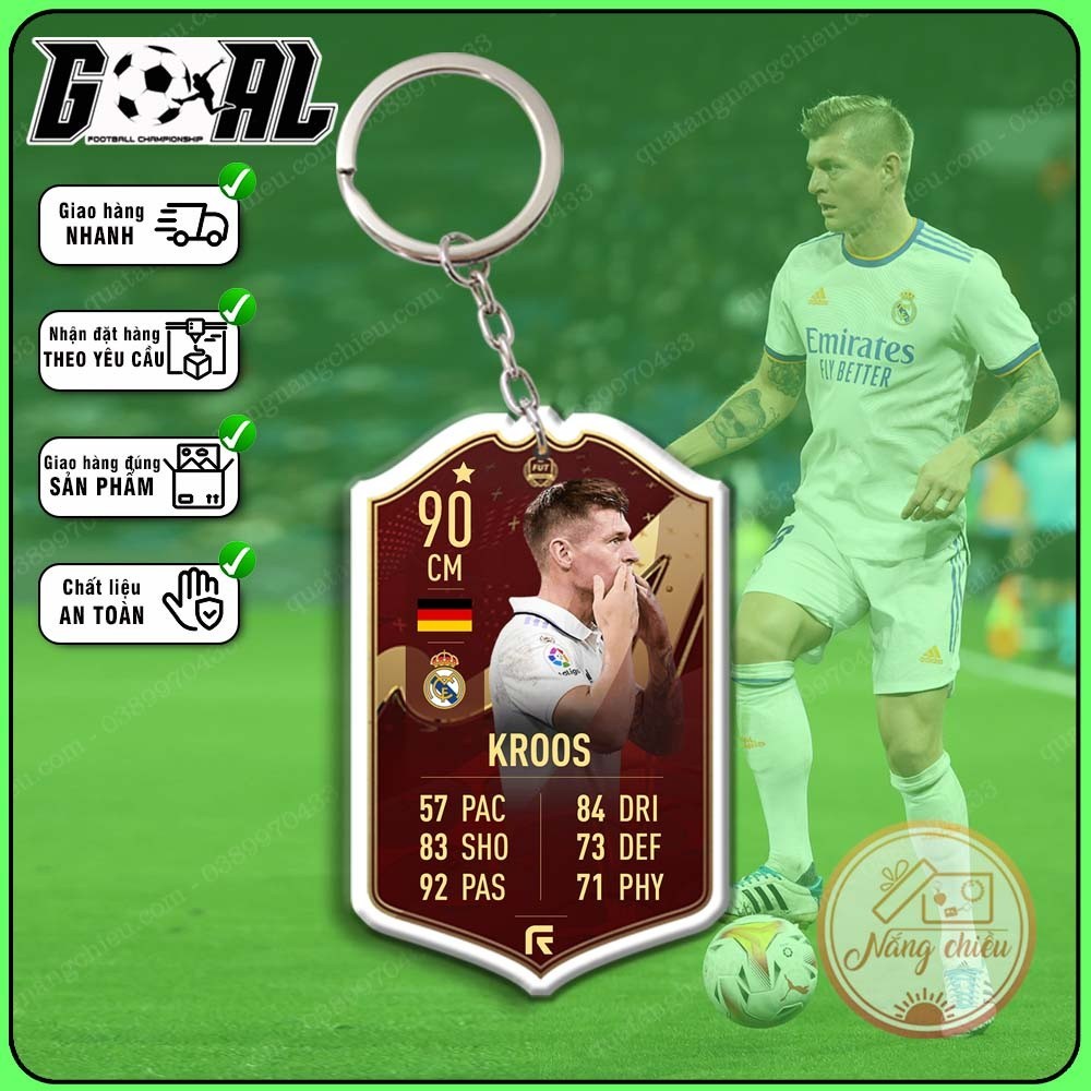 พวงกุญแจพร้อมภาพเครื่องเล่น Toni Kroos - Real Madrid Club[6713-60724]_DH