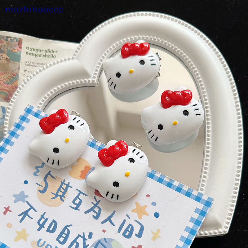 [mozh] Kawaii Anime Hello Kitty กิ๊บติดผมน่ารักการ์ตูนแมว Hairpin ด้านข้างบางคลิปสําหรับสาว Barrettes อุปกรณ์เสริมผม [TH]