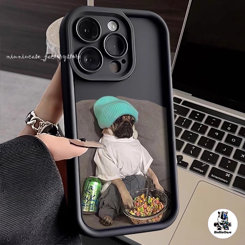 ส่งจากไทย ลูกสุนัขน้อยใจ เคสโทรศัพท์มือถือ For iPhone 11 12 13 14 15 Pro Max XR X XS Max 6 7 8 Plus Soft Silicone เคส