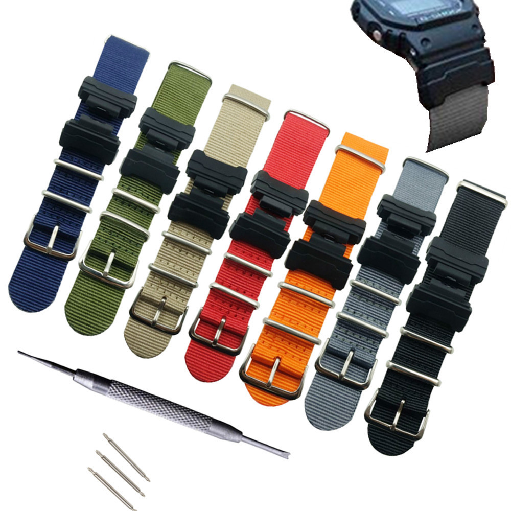 สายนาฬิกาไนลอนสําหรับ G-shock DW-5600 6900 GA-110 GW-M5610 DW-9052/GLS-8900 Series สายนาฬิกาและเทอร ์ มินัลอินเทอร ์ เฟซ