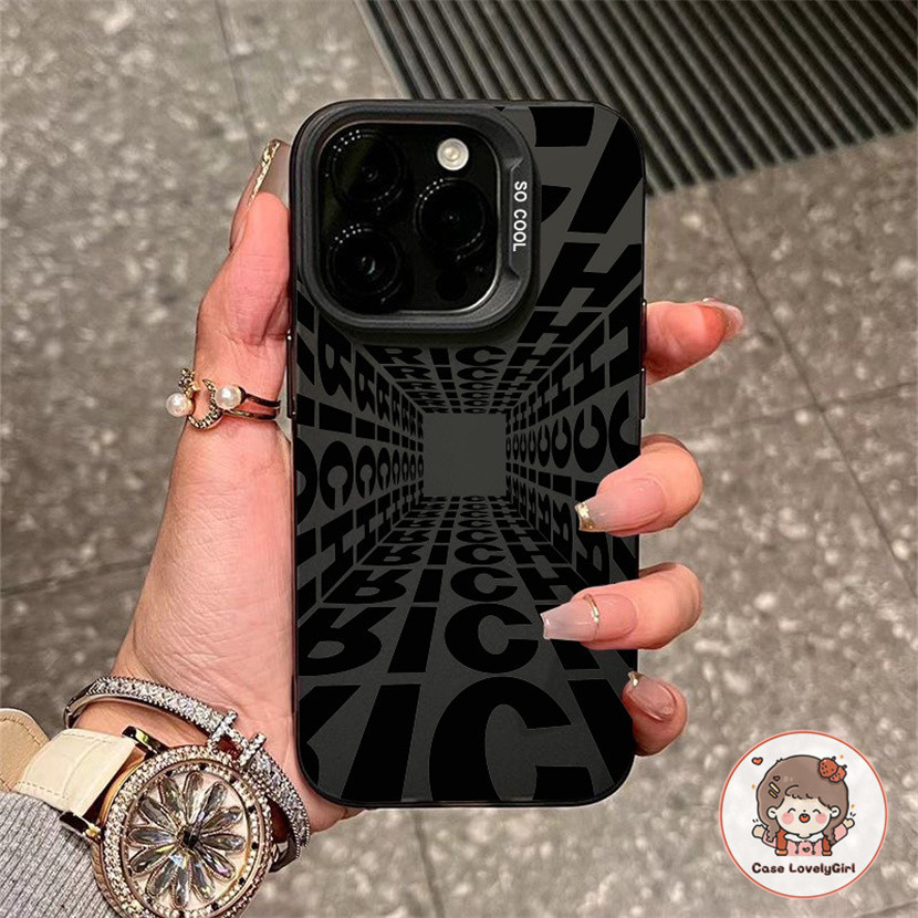 ส่งจากไทย แฟชั่นไล่ระดับสีภาษาอังกฤษ เคส IPhone 15 16 11 13 14 Pro Max XR พสัส13 12 Pro 7 8 Plus SE X Xs Max Hard Case