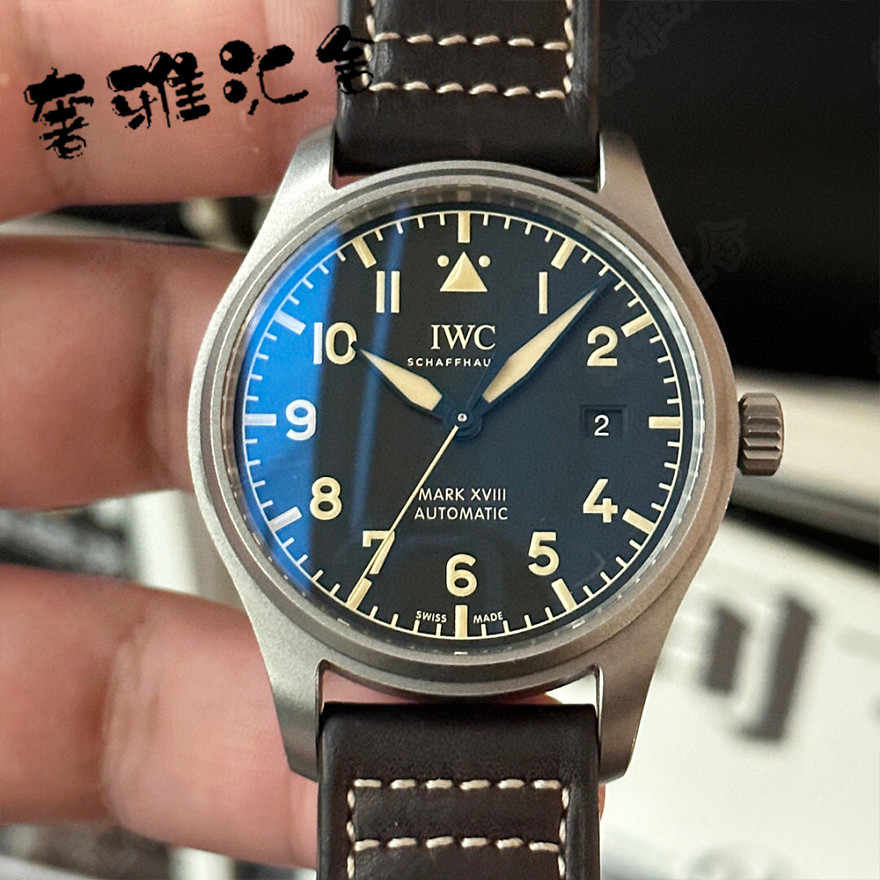 Iwc Luminous IWC Mark Eighteenth Pilot Automatic Mechanical Men 's Watch IW327006