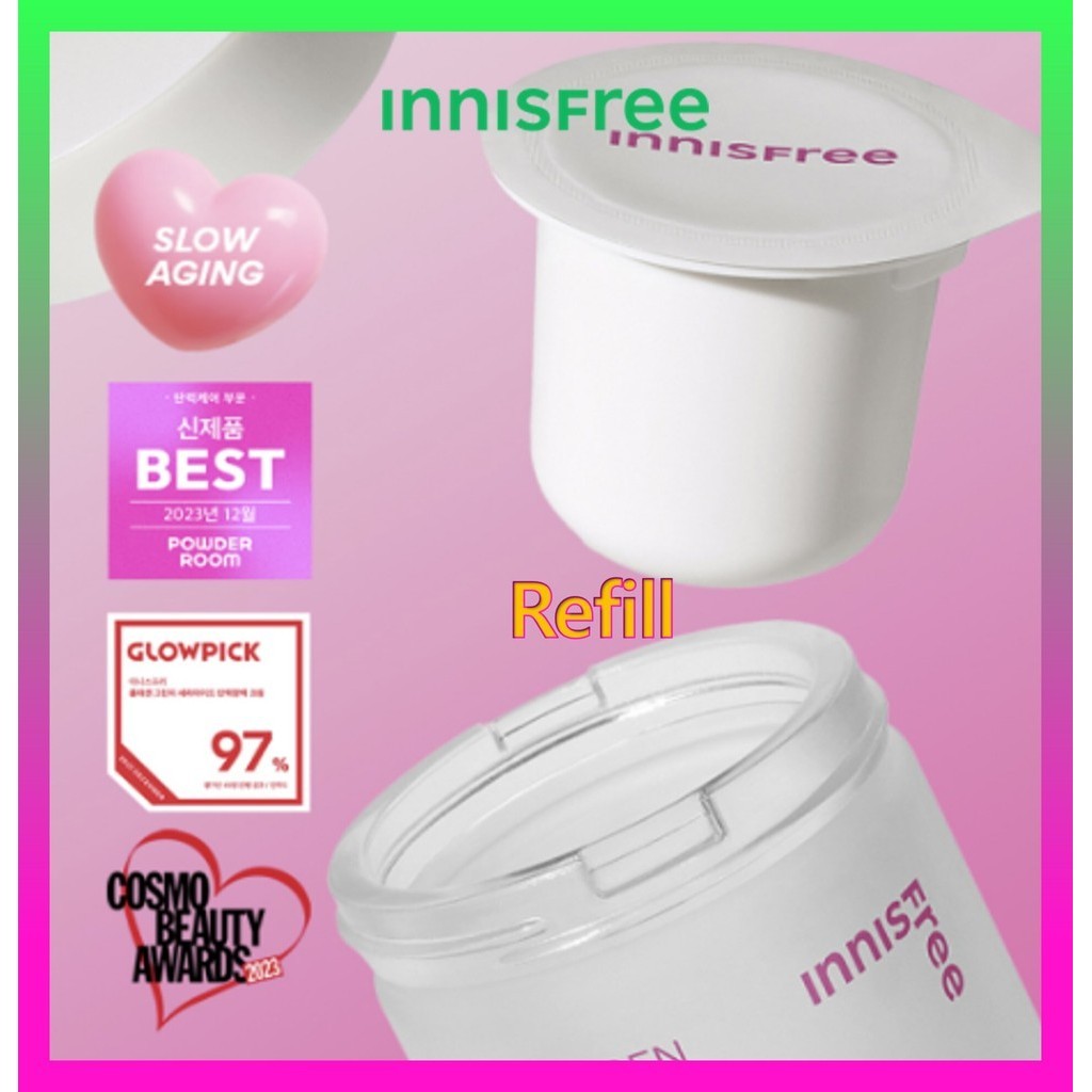 Innisfree Collagen Green Tea Ceramide Bounce Cream [ รีฟิล ] / Innisfree Collagen Green Tea Ceramide Bounce Cream [Refill] 50ml