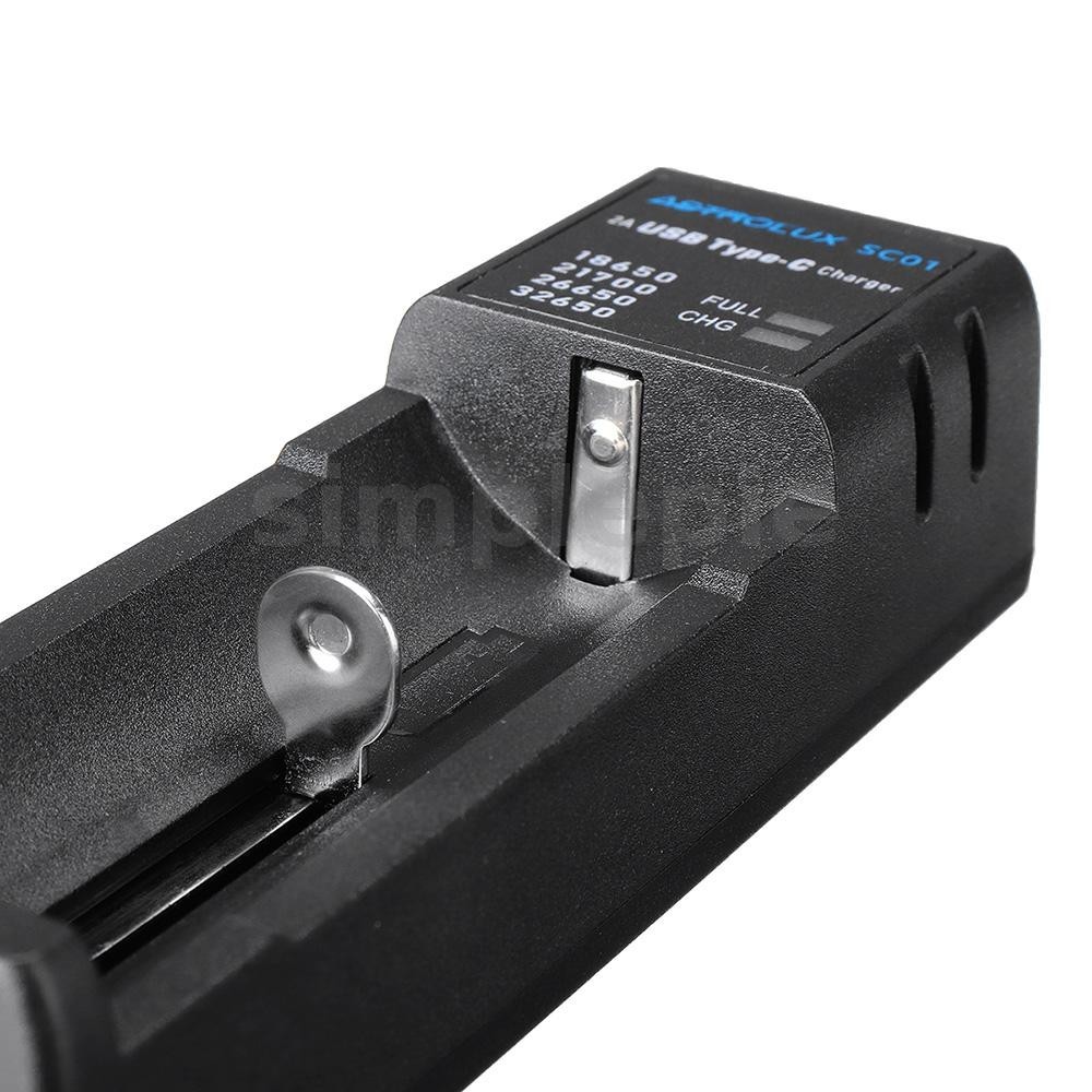 แอสโตรลักซ ์® Sc01 Type-C 2A Quick Charge USB แบตเตอรี ่ Charger Li-ion/IMR/INR/ICR Charger สําหรับ 18650 20700 21700 26650 เซลล ์