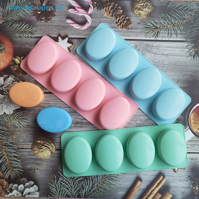 # ชีวิตใหม่ # 4 Cavity Handmade ซิลิโคนสบู่แม่พิมพ์ประเภทบาร์ทํา Mould เครื่องมือเรซิ่นหัตถกรรม