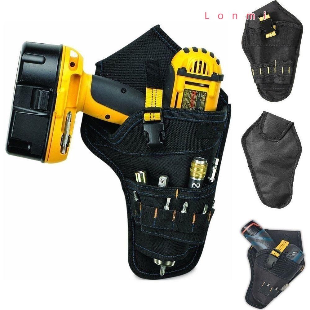 Lonmi สว่านไฟฟ้า Toolkit, Multi-Pocket Patchwork Color Heavy Duty Drill Holster, ผ้า Power Tool Holster