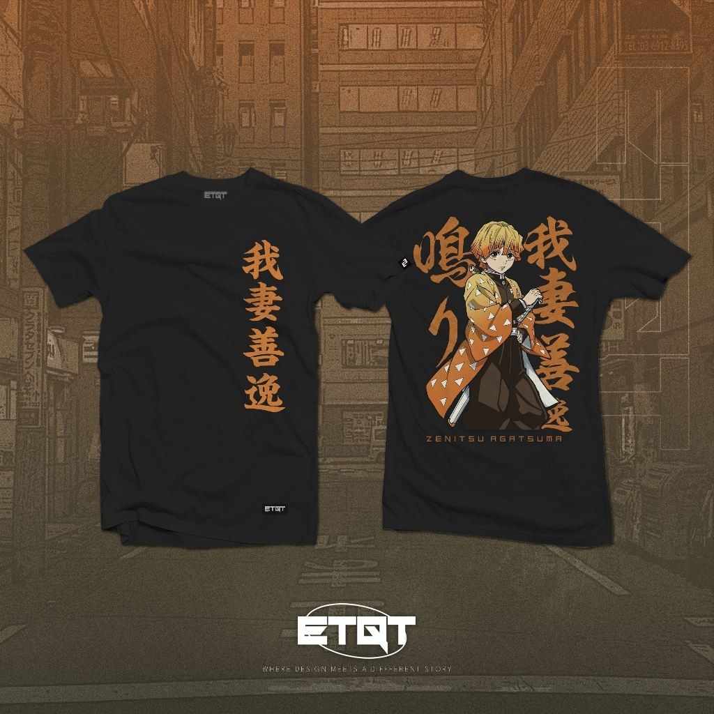 S-5XL Anime Shirt - Unisex - Etiquetta Co. - Demon Slayer - Zenitsu Agatsuma v5