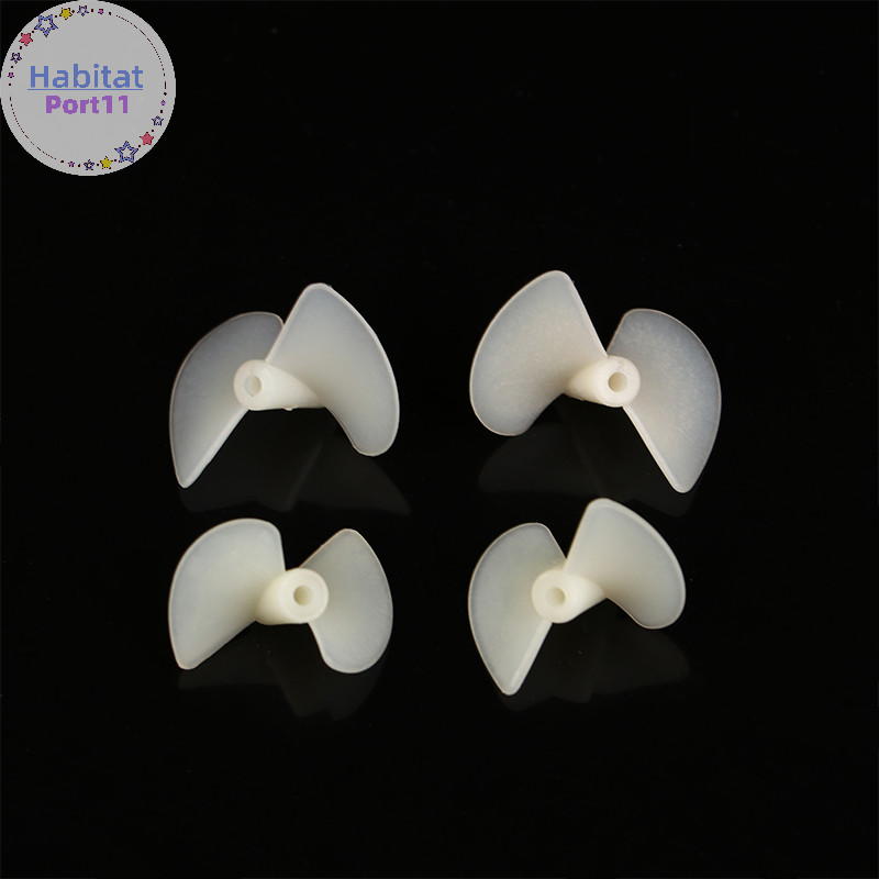 Habitatport 1 คู่ D22 มม./26 มม. CW/CCW ไฟฟ้าไนลอน Prop สกรู DIY สีขาว 2 ใบพัดสําหรับ Rc เรือรุ่น 2 มม.เพลา th