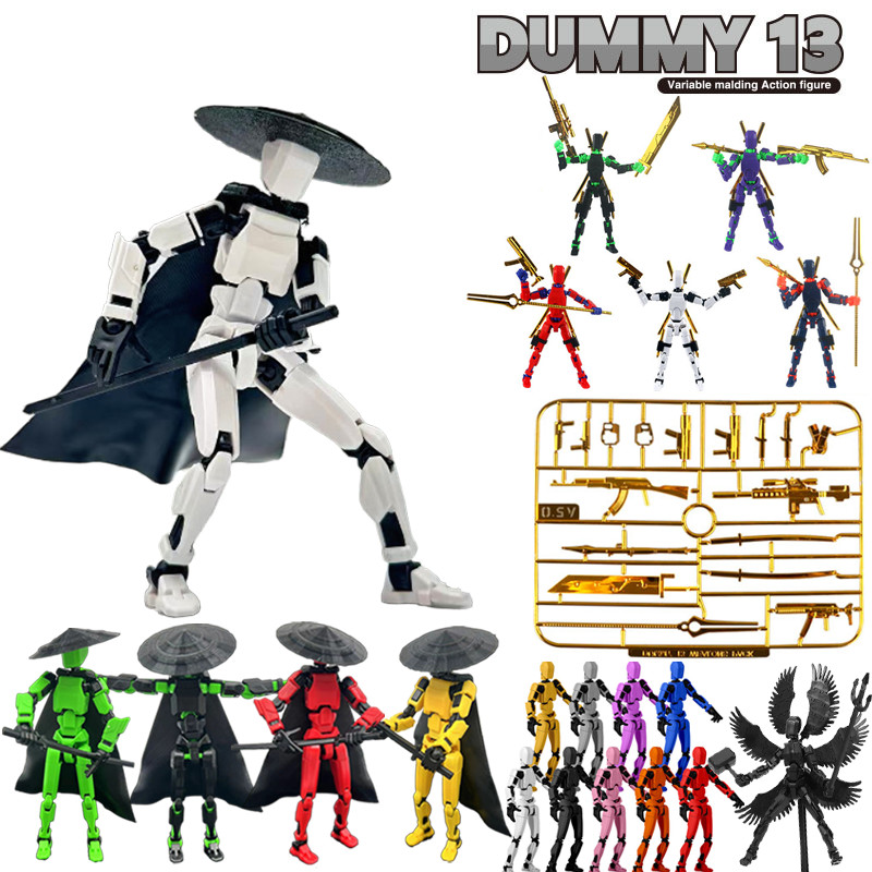 Knight-errant Dummy Action Figure T13 Magnetic Attraction รุ่น 3D พิมพ์ Lucky 13 Action Figure Multi-Jointed Movable อัพเกรดใหม่ Dummy 13 ของเล่นเด็กของขวัญ