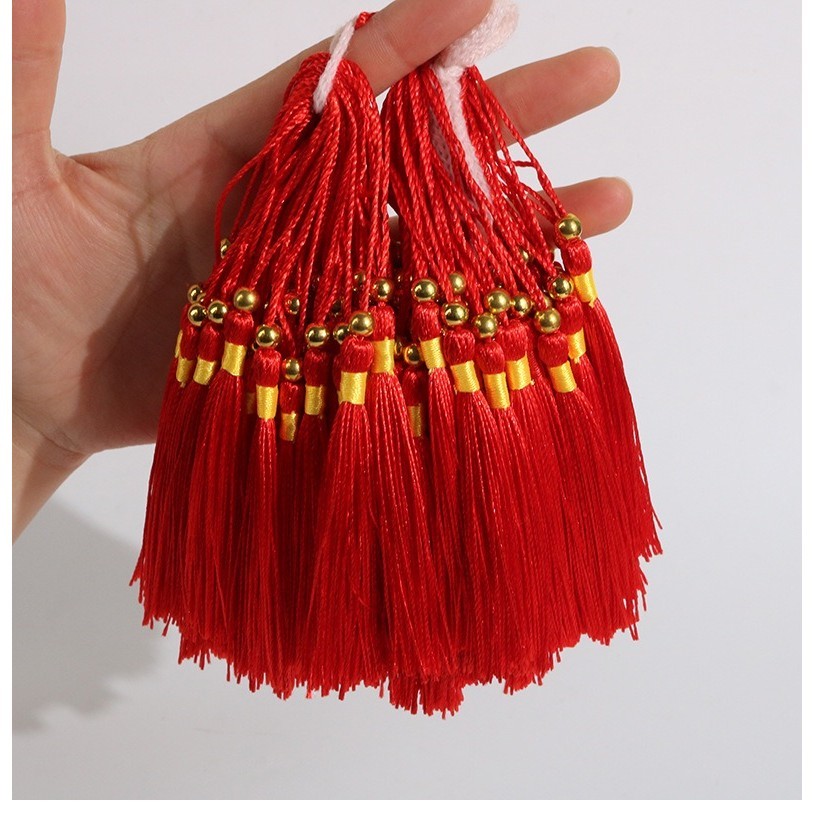 100 ชิ้น/ล็อต 8 ซม.Trim Tassels ลูกปัดผ้าไหม Fringe สําหรับ Key Bookmark เย็บผ้าม่านอุปกรณ์ตกแต่งบ้าน DIY ราคา ถูกที่สุด ดีลบีเคเค แกลเลอรีภาพที่ 8