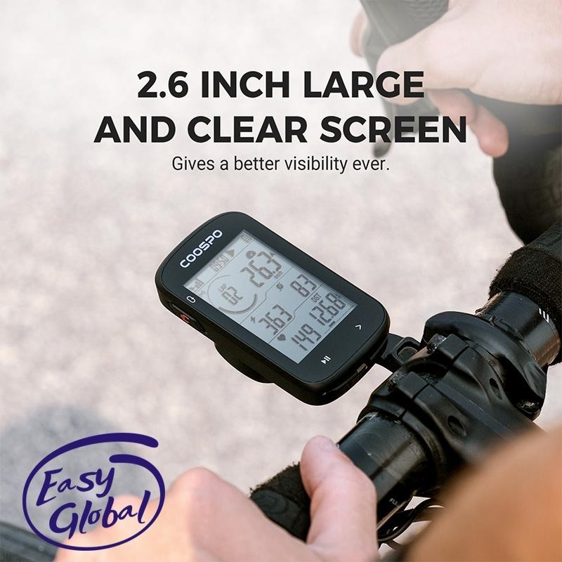 Coospo CS300 ไร้สายจักรยานคอมพิวเตอร์ GPS จักรยาน Speedometer เครื่องวัดระยะทาง 2.6in สําหรับ Strava