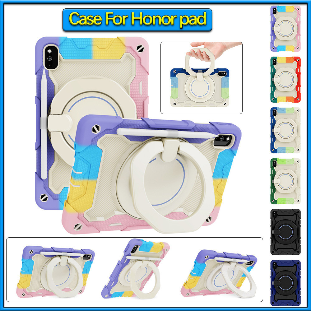 เคสป้องกันแท็บเล็ตสําหรับ Honor9 Honor8 Honor7 Pad X8 V6 V7 X8pro X9 แหวนขนาดใหญ่ 360 องศาหมุนวงเล็บ
