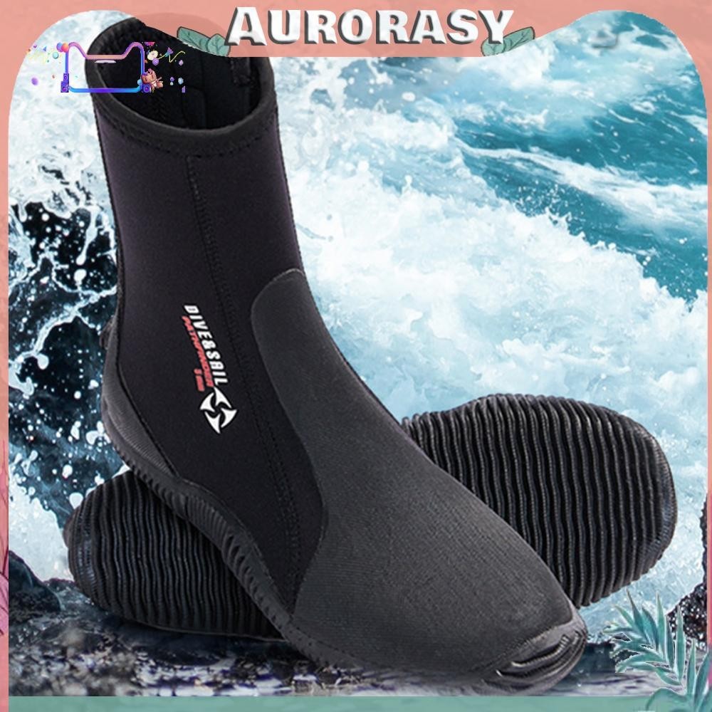 [AS ] Neoprene Diving Boots Scuba Diving Boots Anti-Slip 5mm น ้ ําหนักเบาสําหรับผู ้ ชายผู ้ หญิง