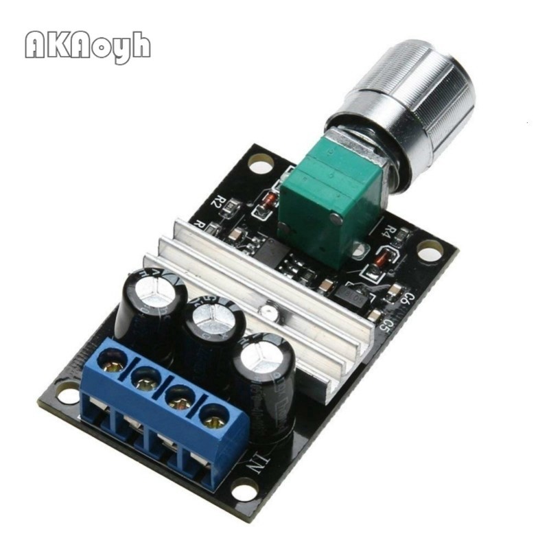 Dc 6-28 V 12 V 24 V 3A PWM สวิทช์ควบคุมไดร์เวอร์ DC มอเตอร์ Governor เครื่องยนต์ควบคุมความเร็วพัดลมตัวแปรปรับ