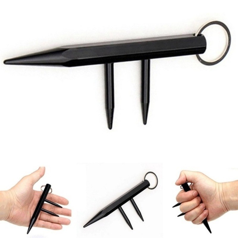 F - Type Self Defense Finger Ring Key Chain อลูมิเนียม Kubaton Ring Combat Car Window Breaker Hot
