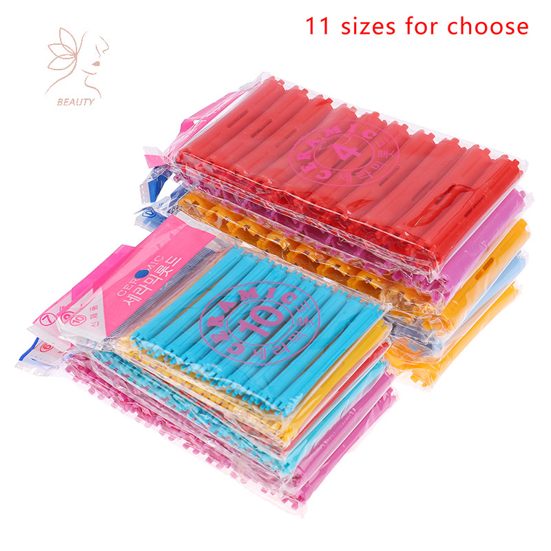 [maybeauty ] 1 ชุด 11 ขนาดแท ่ งดัดผมชุดเย ็ นบาร ์ ถาวรม ้ วนผมพลาสติก {TH }