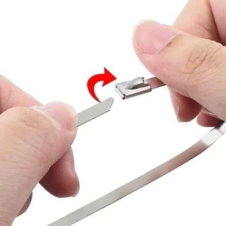 100 ชิ้น เคเบิ้ลไทร์สแตนเลส 304 Cable tie กว้าง 4.6mm x100/250mm สายรัดเคเบิ้ลไทร์