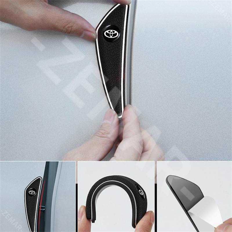 ตกแต่งบ้าน Toyota 4 ชิ้น/เซ็ตประตูรถ Anti-Collision สติกเกอร์ประตูกันชน Anti Collision Pad เบาะสําหรับ Wigo Vios Rush Innova Hilux Raize Avanza Fortuner HiAce Yaris Corolla Altis Ag ส่งด่วน สั่งเลย