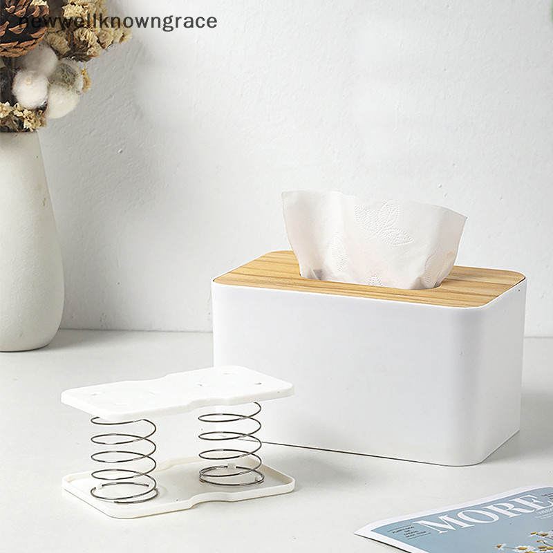 Newwellknowngrace Creative Spring Holder Tissue Box Automatic Lift Tissue Car Tissue Box TH