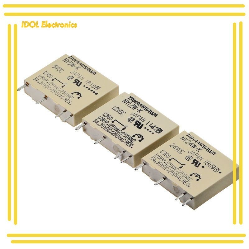 ราคาถูก รีเลย์ NY5W-K   NY12W-K    NY24W-K 4-pin 5A