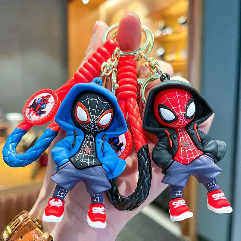 อินเทรนด ์ Cool เสื ้ อสเวตเตอร ์ Spiderman พวงกุญแจการ ์ ตูน Marvel ตุ ๊ กตาจี ้ ของขวัญขนาดเล ็ ก
