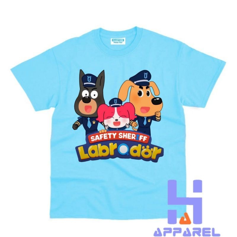 นายอำเภอลาบราดอร์LABRADOR โอเวอร์ไซซ์ สไตล์ใหม่ เสื้อยืดเด็กผ้าฝ้าย