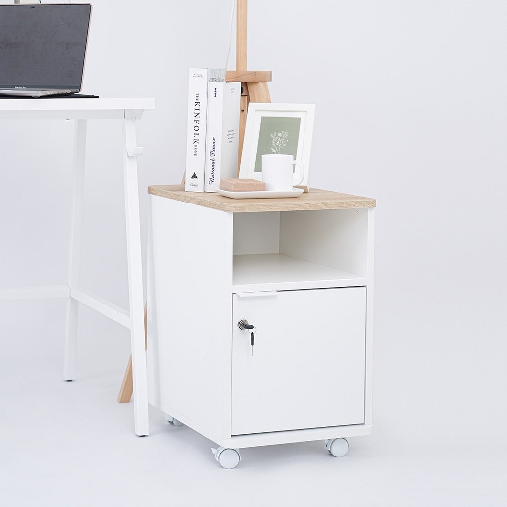Koncept Furniture ตู้เตี้ยบานเปิด KC-PLAY รุ่น JOBAR สีขาว (35x45x55 ซม.)  แบรนด์ KONCEPT FURNITURE